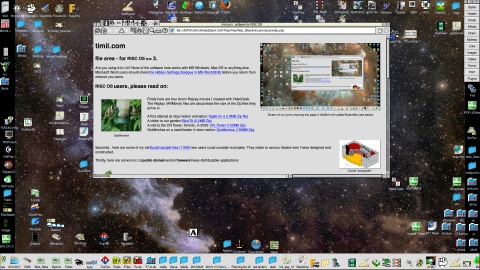 Screenshot of Netsurf with Buttonbar